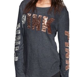 VS Pink Ombré bling tee